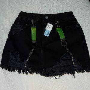 Brand New Carmar (LF) Black Denim Skirt